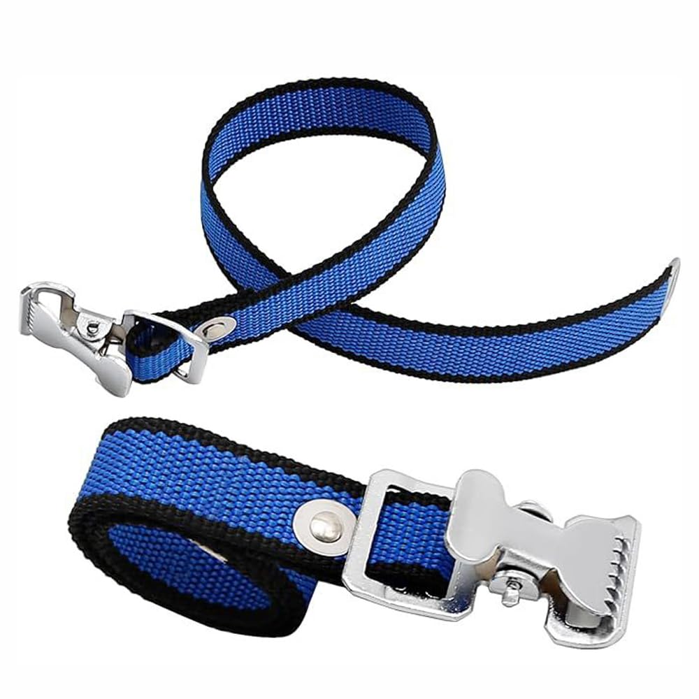 Lot de 4 sangles de rechange en nylon indéchirable avec boucle en aluminium pour cloisons sèches, échasses de travail, peintres, bleu