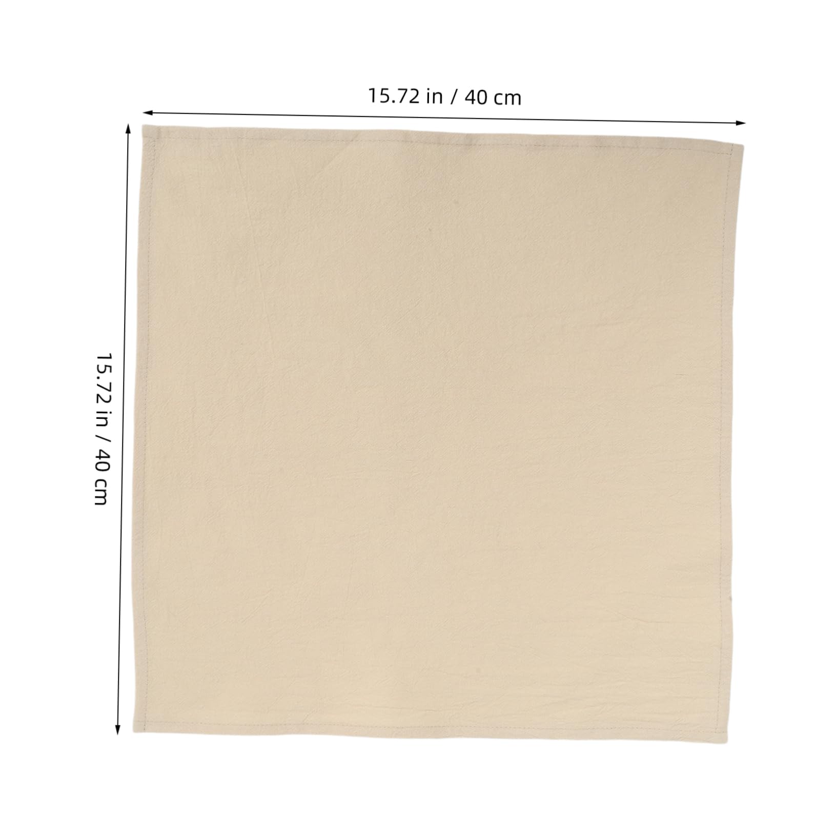 12 Weiche Baumwollservietten Beige Waschbar und Wiederverwendbar 40cm für Familienessen Tischservietten aus Baumwolle