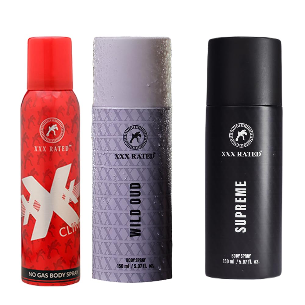 XXX Rated Wild Oud, Supreme & Climax No Gas Body Spray Combo | Exotic, Premium & Fresh Scent | 150+150+120 Ml-picture-36