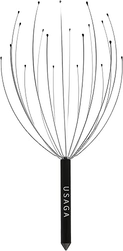 Miniatura 9 de USAGA Masajeador de Cabeza para Cuero Cabelludo de 20 Dedos Rascador de Cabeza, Rellenos para Calcetines Regalo para Relajación del Cuero Cabelludo