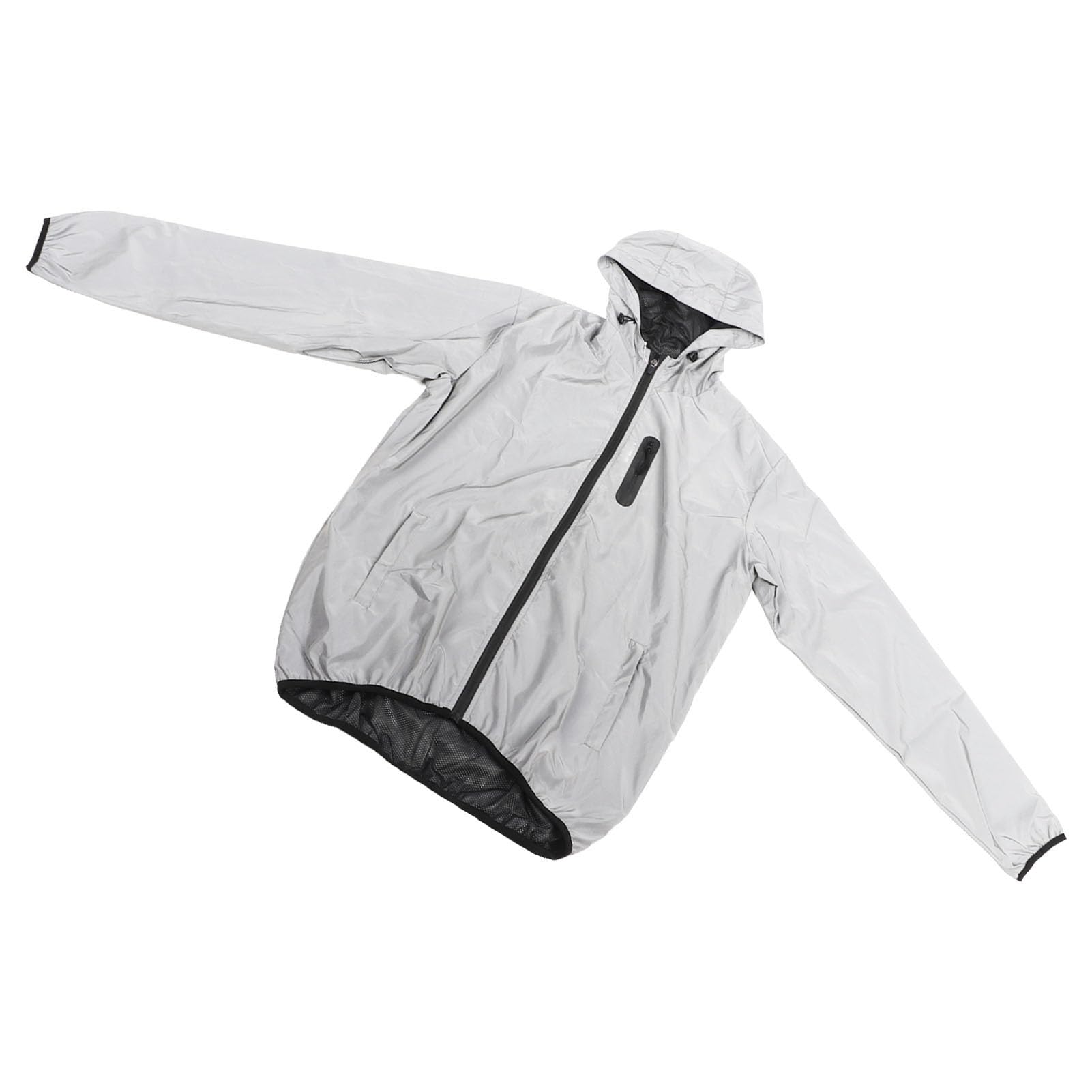 Haofy Chaqueta con Capucha para Ciclismo, Cortavientos, Reflectante, Resistente Al Agua, para Montar de Noche, Abrigo Reflectante de Ciclismo Transpirable para Entusiastas del Aire
