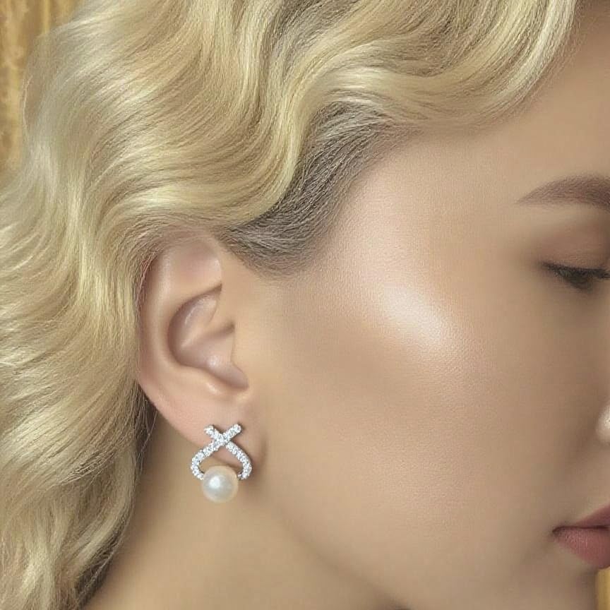 AAA+ Quality Handpicked Freshwater Cultured Stud Button Pearl Earrings Gold Plated 925 Sterling Silver Post - Image 4