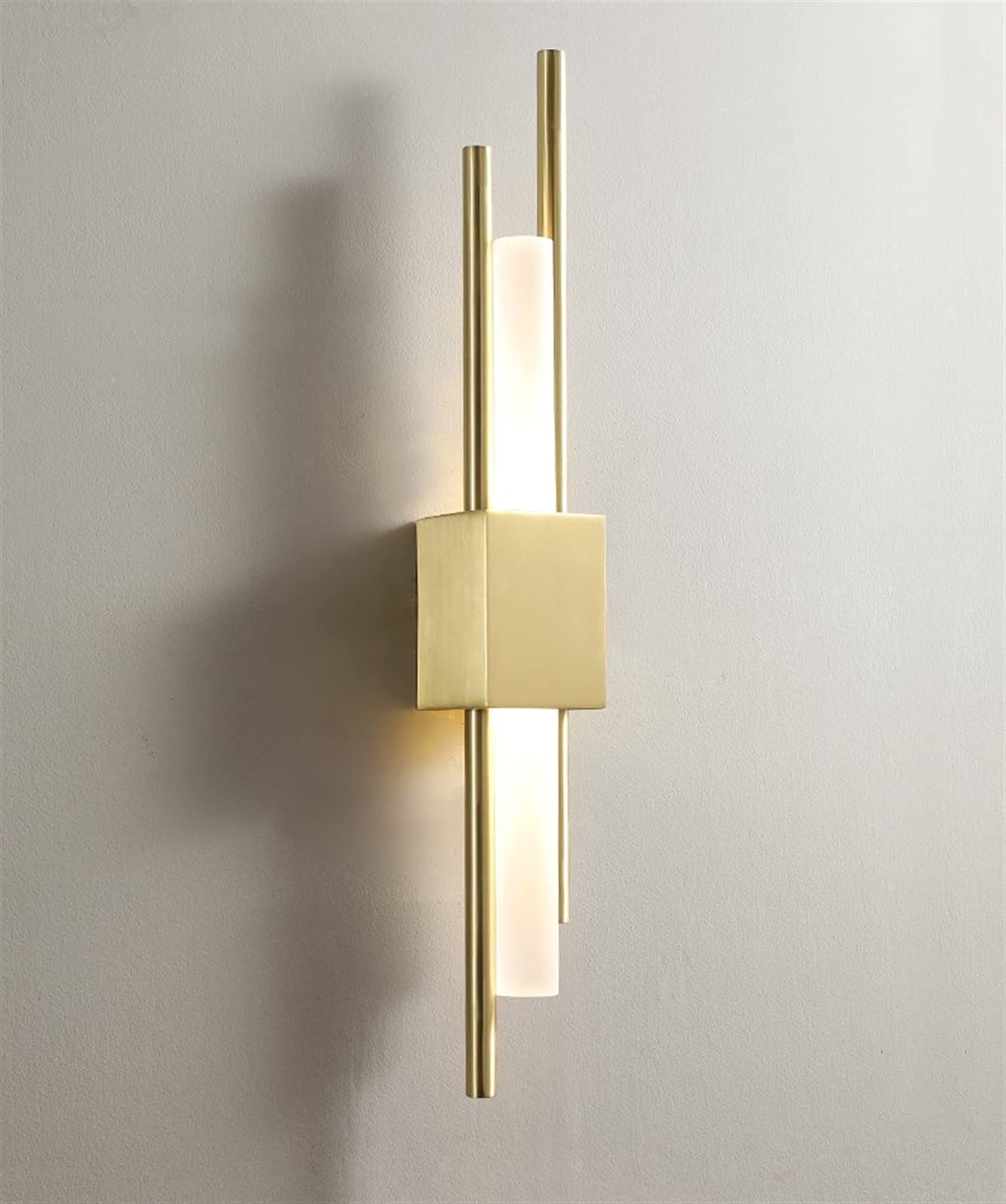 ZTCHSENZT Wall Sconces, Modern Wall Sconce, Luxury Full Copper Wall Lamp Living Room Bedroom Lamp Modern Minimalist Corridor Aisle Wall Light,2 Heads Black
