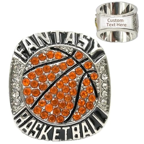 Custom Fantasy Basketball League Champion Championship Trophy Rings Prize (Customize,13)