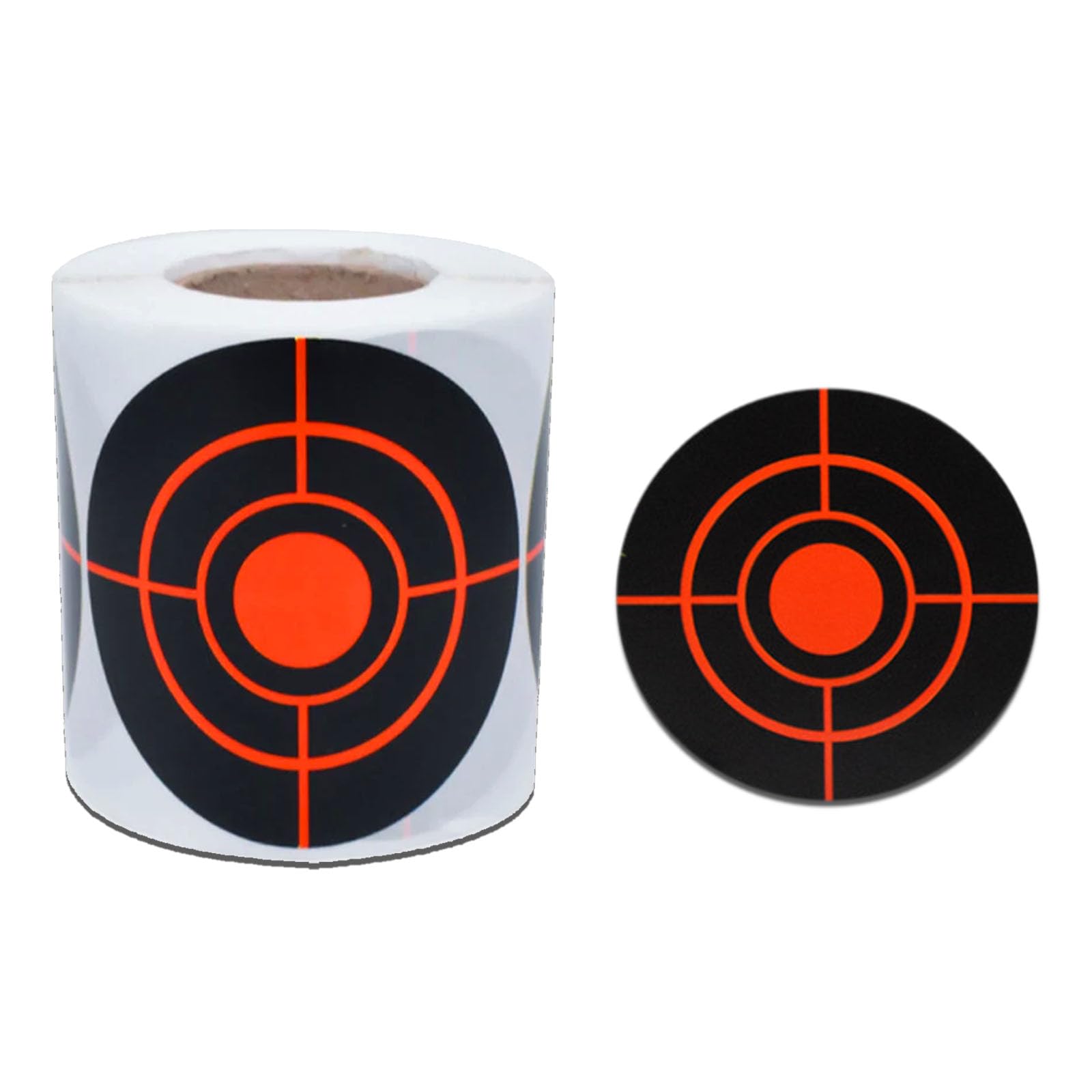 Autocollants Cibles, 250 Pièces Cibles de Tir en Papier Autocollants, Diamètre 7,6 cm Rondes Fluorescent Papier D'étiquette de Tir, Objectif Rondes Réactives, pour Exercices de Réaction(Rouge)