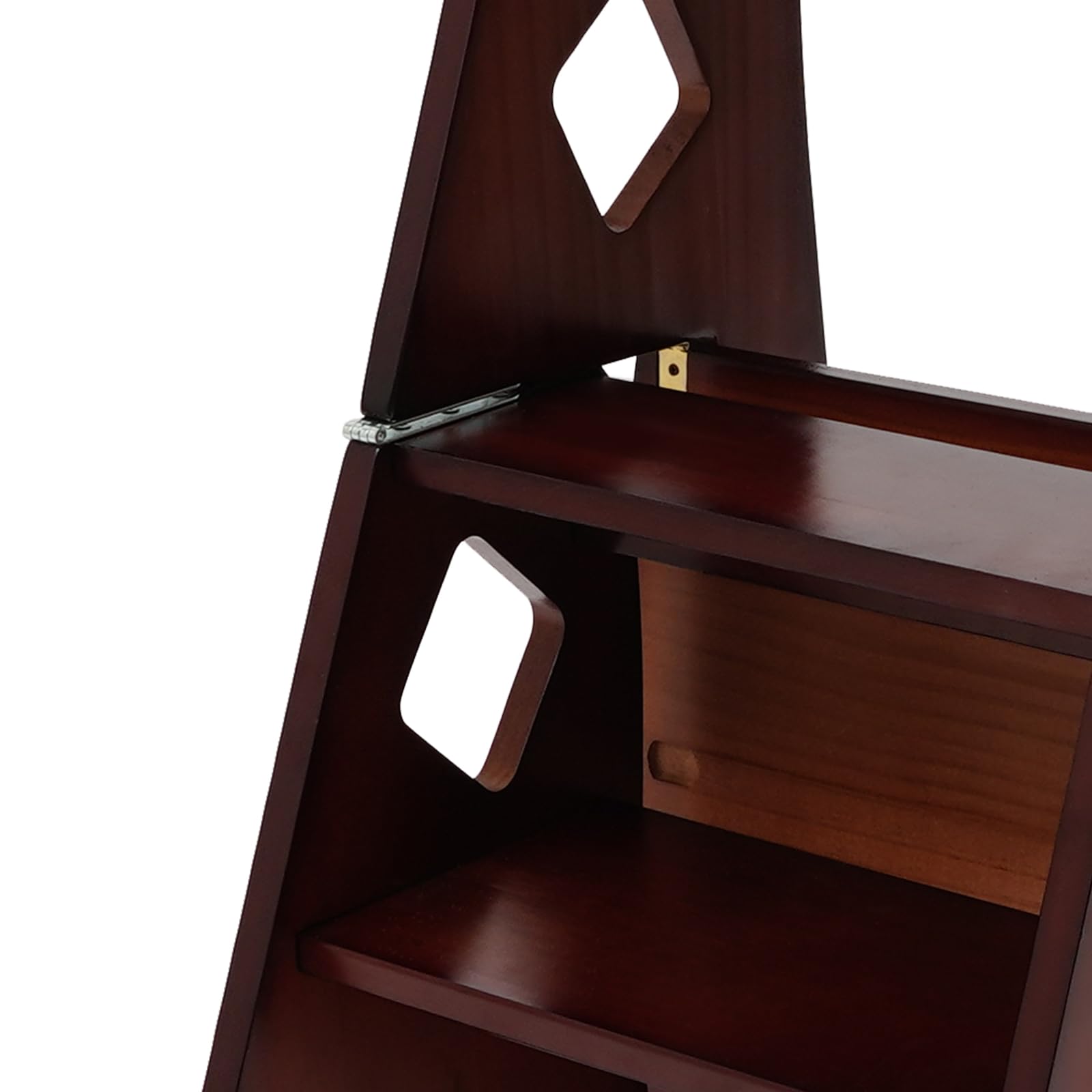 Sedia a scala, 34x44,5x87 cm Scala da biblioteca pieghevole, Sedia da biblioteca pieghevole, Sgabello pieghevole a 4 gradini, Scaletta-sedia pieghevole Può essere utilizzata in ambienti interni ed