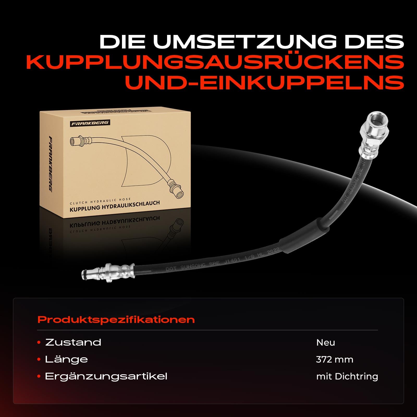 Frankberg Tubo frizione Clutch Compatibile con Serie 3 Compact E46 Serie 3 Touring E46 Serie 3 E46 Serie 3 Cabriolet E46 Serie 3 Coupé E46 Replace# 21526774267