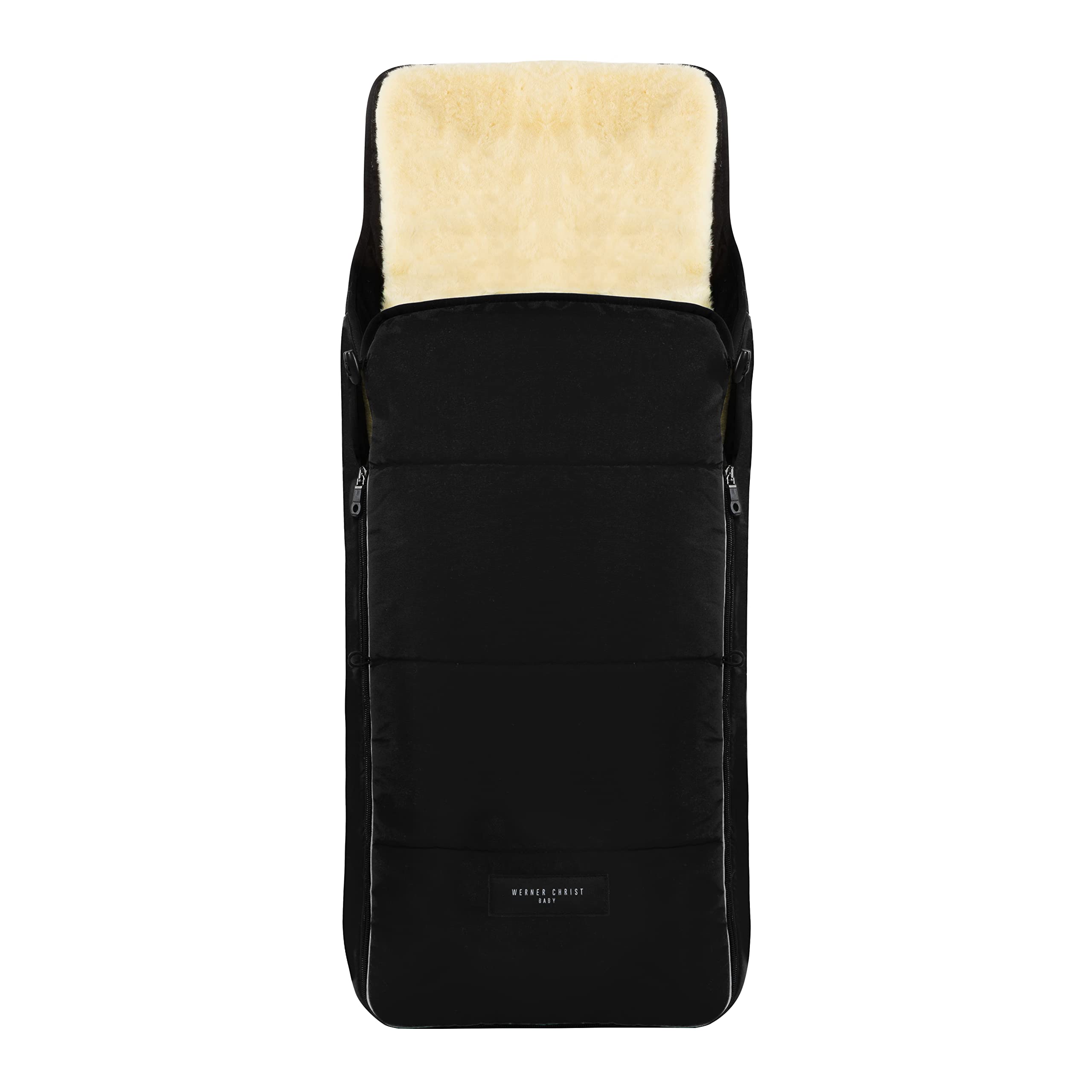 Saco para silla de paseo bebé CORTINA de WERNER CHRIST BABY – Saco de dormir universal carrito con manta extraíble para Buggy (2-en-1) - en negro