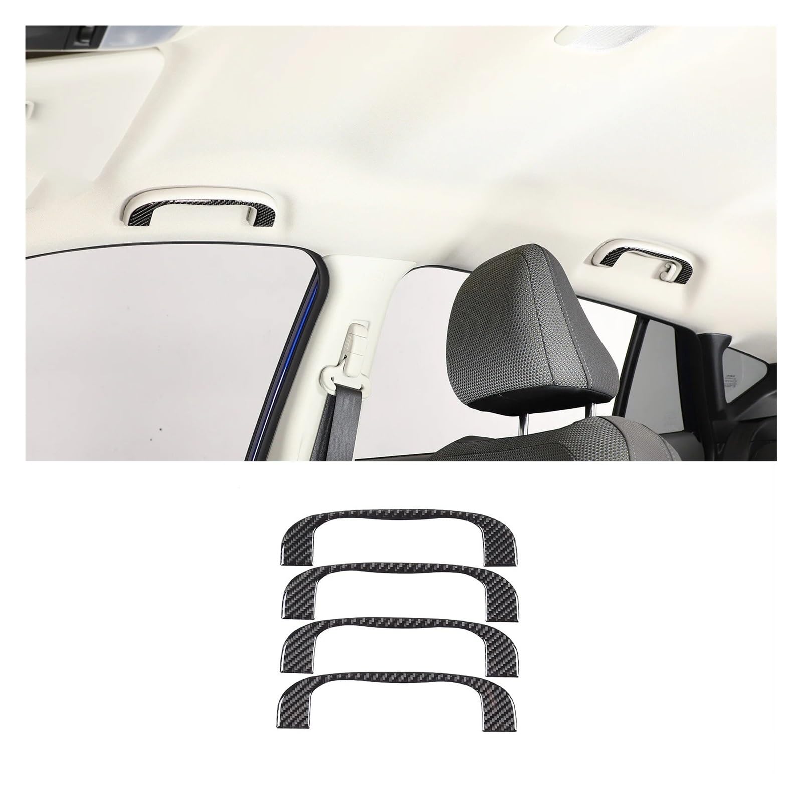 Interior Mouldings for Subaru for Crosstrek 2024 Black Carbon Fibre Car Interior Decoration Trim Frame Stickers Car Accessories Car Accessory(W-a)