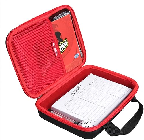 Hermitshell Estuche rígido de viaje para juegos de mesa Scattergories (solo estuche negro+rojo)