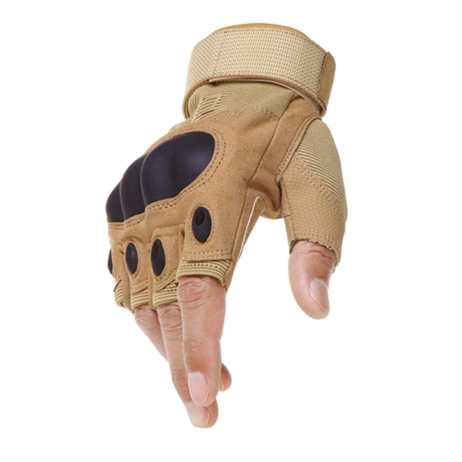 ZYONG Guanti Tattici per Esterni, Guanti Sportivi a Mezzo Dito per Softair e Caccia, Unisex Adulti