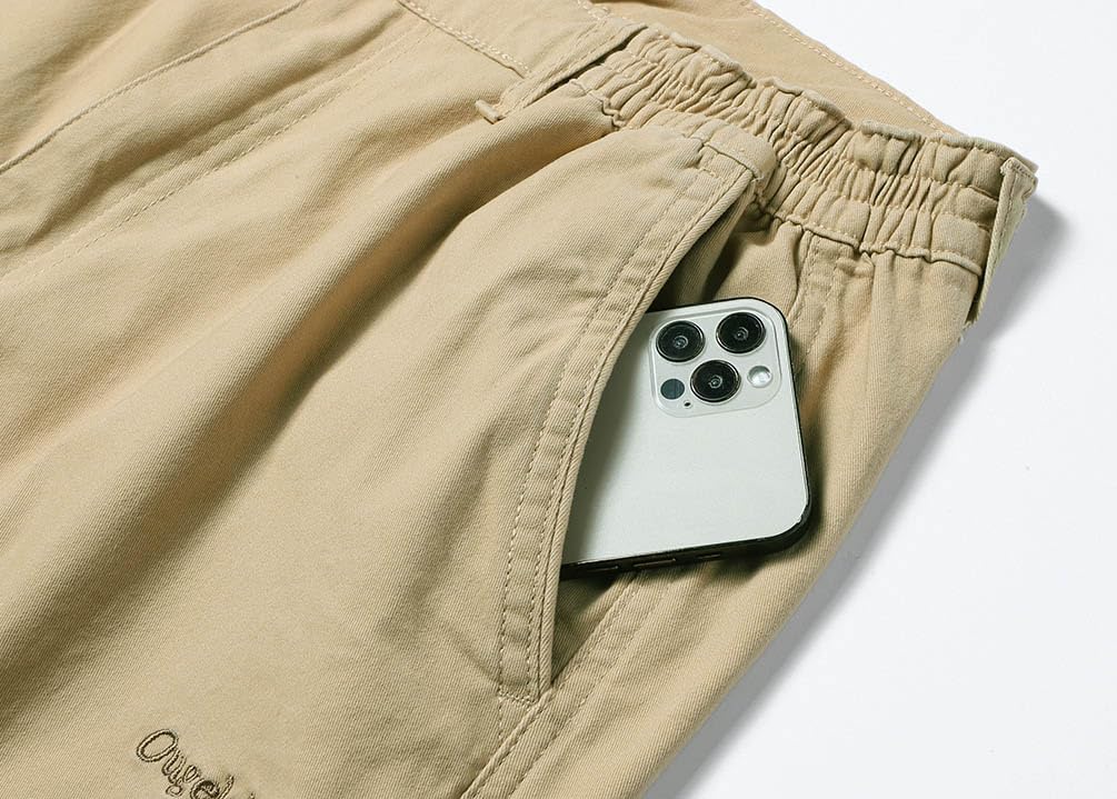 Ougelebo Cargo Shorts Baumwolle Kurze Hosen Herren