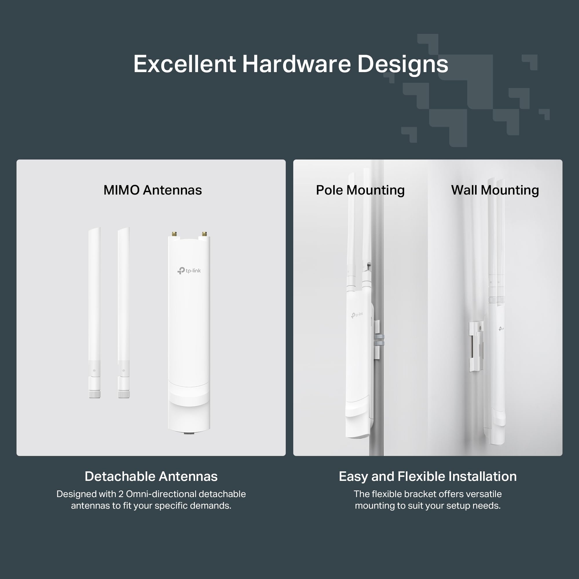 TP-Link Festa F52-Outdoor AC1200 Dual Band Wireless Access Point | Cloud gratuito | Protezione da sovratensioni IP65, 6kV | Alimentato PoE | Rete auto-organizzante | Rete, roaming senza soluzione di