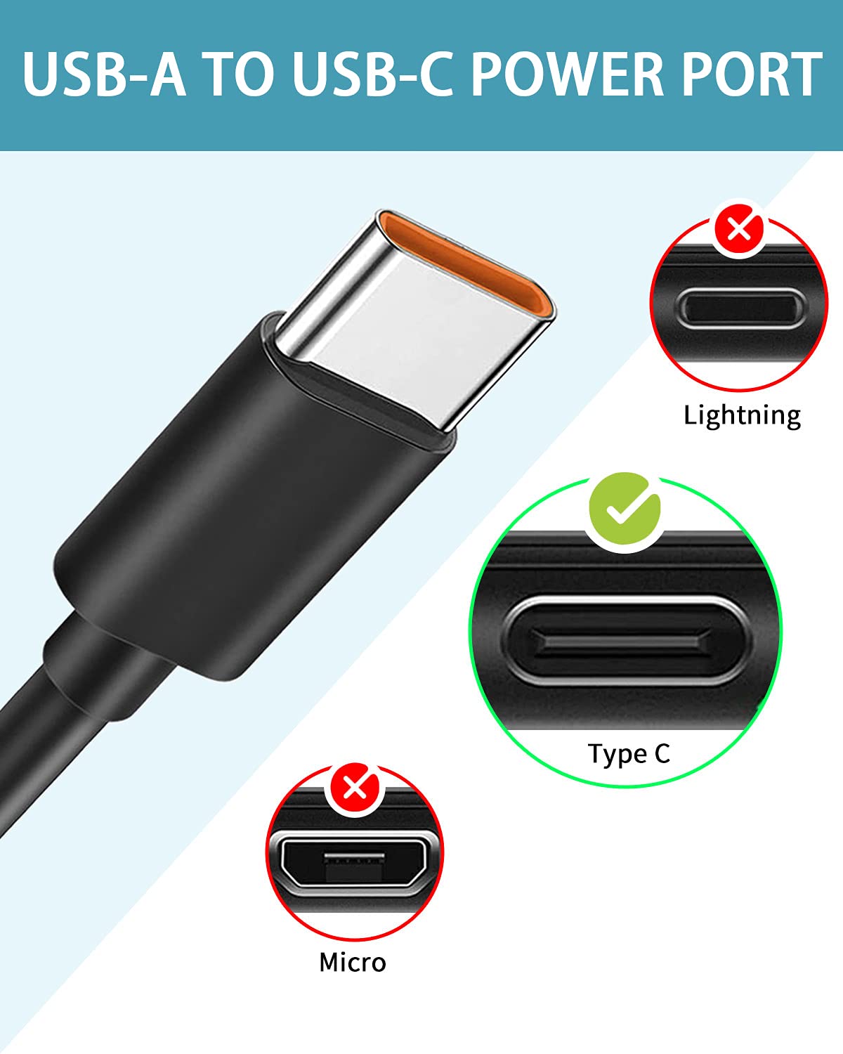 FEIYIU USB C Fast Charger Charging Cable Cord Compatible with for Beats Studio Pro, Beats Flex, Studio Buds Wireless Earbuds Headphone Bluetooth Headset Earphone Speakers, and More -3.3ft