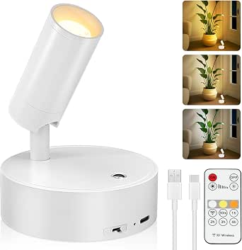 Rechargeable Plant Spotlight Wireless LED UpLight Accent Spotlight Indoor