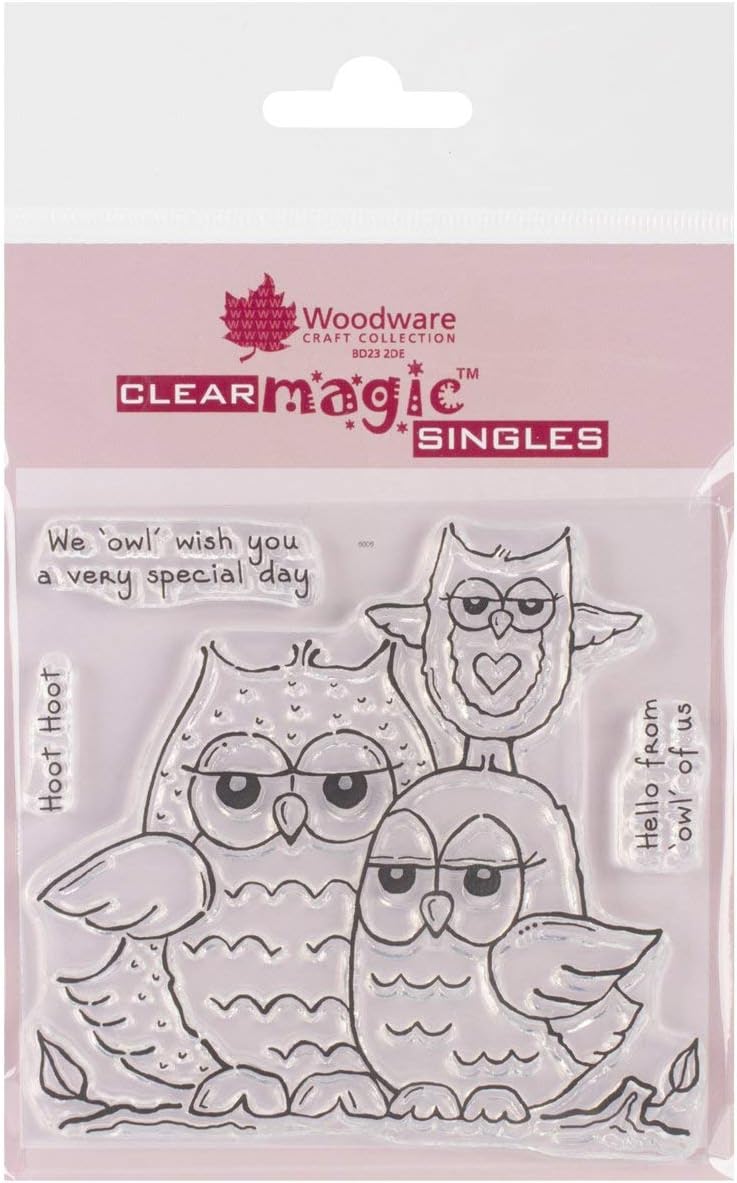 Woodware Clear Stamps x 3.5-inch, Owl Family