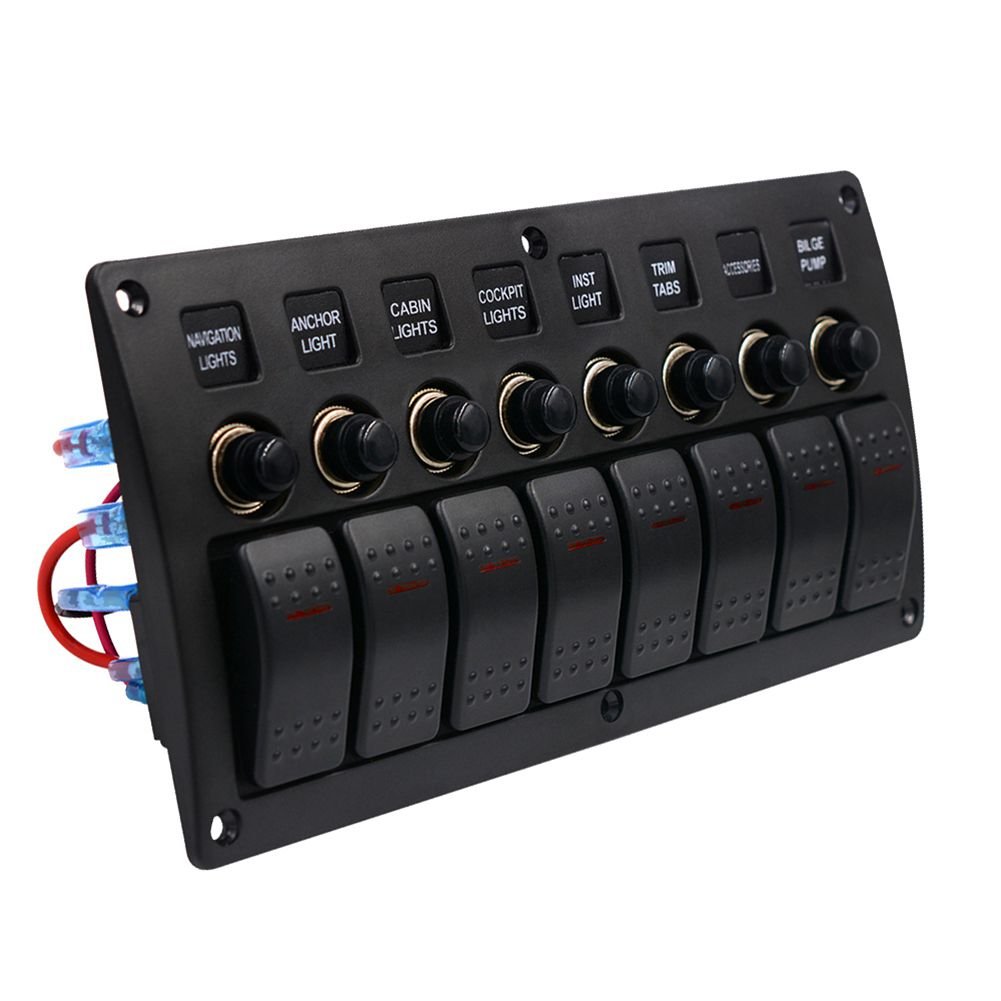 ?�d? samochodowa prze??cznik ko?yskowy Panel 8 3PIN & wodoodporny wy??cznik przeci??eniowy prze??cznik LED DC12/24V w??czniki