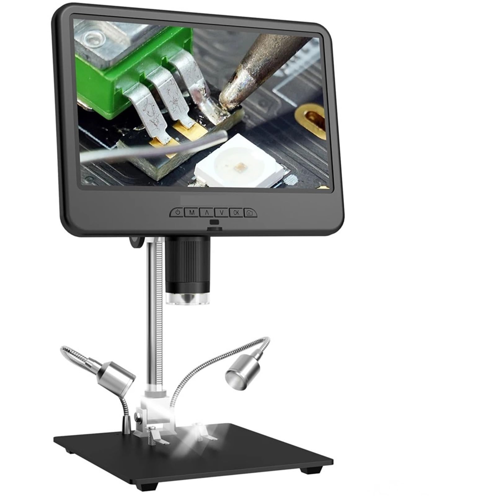 microscopio, Microscopio Digital AD210 De 10,1 Pulgadas con Pantalla LCD Ajustable For Herramientas Electrónicas, PCB/SMD, 1080P, For Soldadura para Adultos