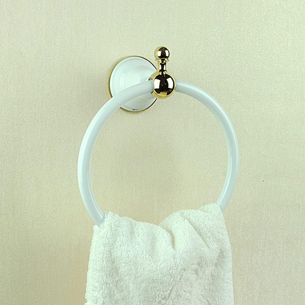 LSLYTQ All Copper Towel Ring, European Bathroom Accessories, Hand Towel Holder, Wall Mounted Style Bathroom Towel Hanger