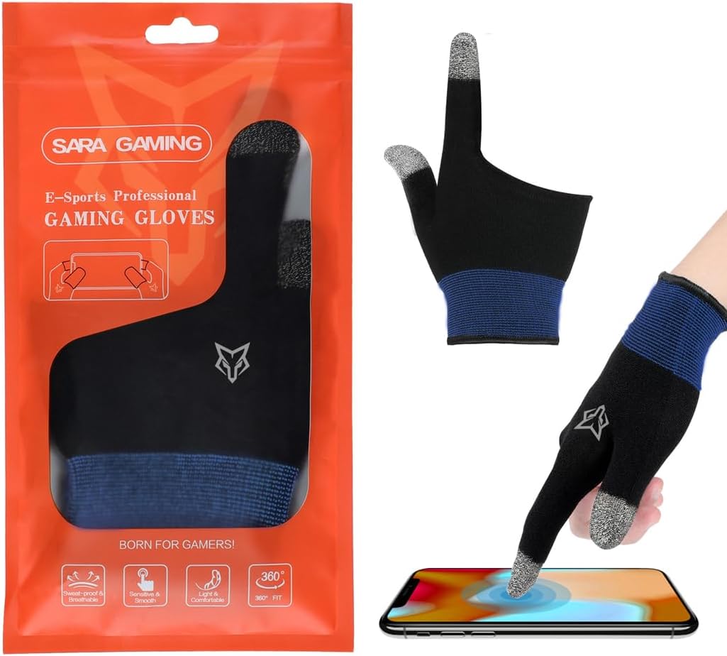 E-Sports,Cool Sara Gaming Gloves,Touch Finger for Highly Sensitive Nano-Silver Fiber Material