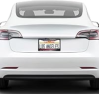 Vista 7 de Marco de matrícula patriótico, marco de matrícula retro con bandera estadounidense, marcos decorativos de aluminio para placa de matrícula de metal