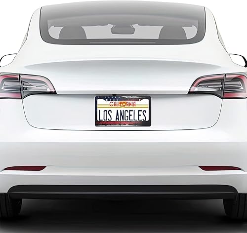 Miniatura 7 de Marco de matrícula patriótico, marco de matrícula retro con bandera estadounidense, marcos decorativos de aluminio para placa de matrícula de metal