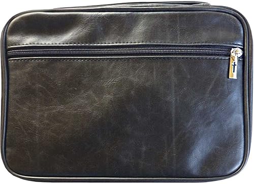 Miniatura 5 de Funda de piel envejecida para Biblia con bolsillo con cremallera y asa