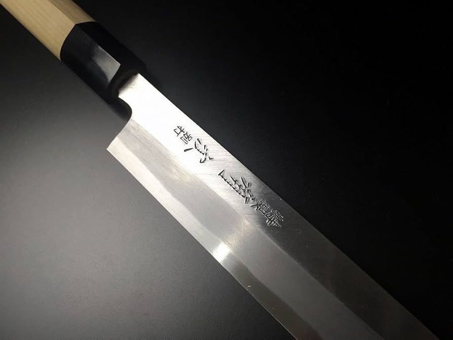 有次 特製 別打 柳刃包丁 9寸 霞 青鋼 水牛角巻