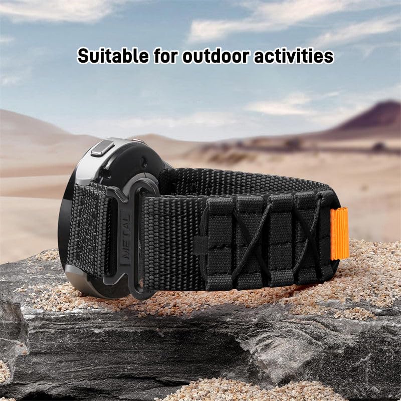 Image of YODI 22mm New Rugged Velcro Nylon Strap Band Compatible with Amazfit GTR 2, GTR 2e, GTR 47MM / Noise Fit Endure, Fit Evolve, Active Smartwatch Bands