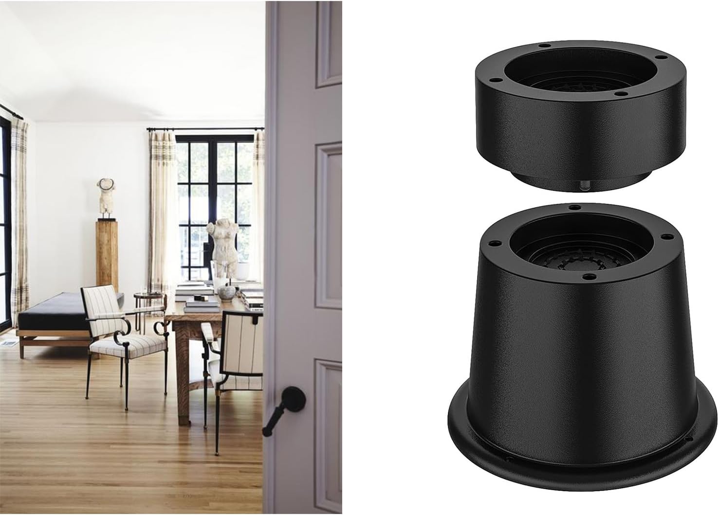 9Pieces Practical Furniture Risers 2Inch Height Adjustable Bed Leg Extenders For Small Space Daily Use Furniture Risers For Sofa Table Chair Desk