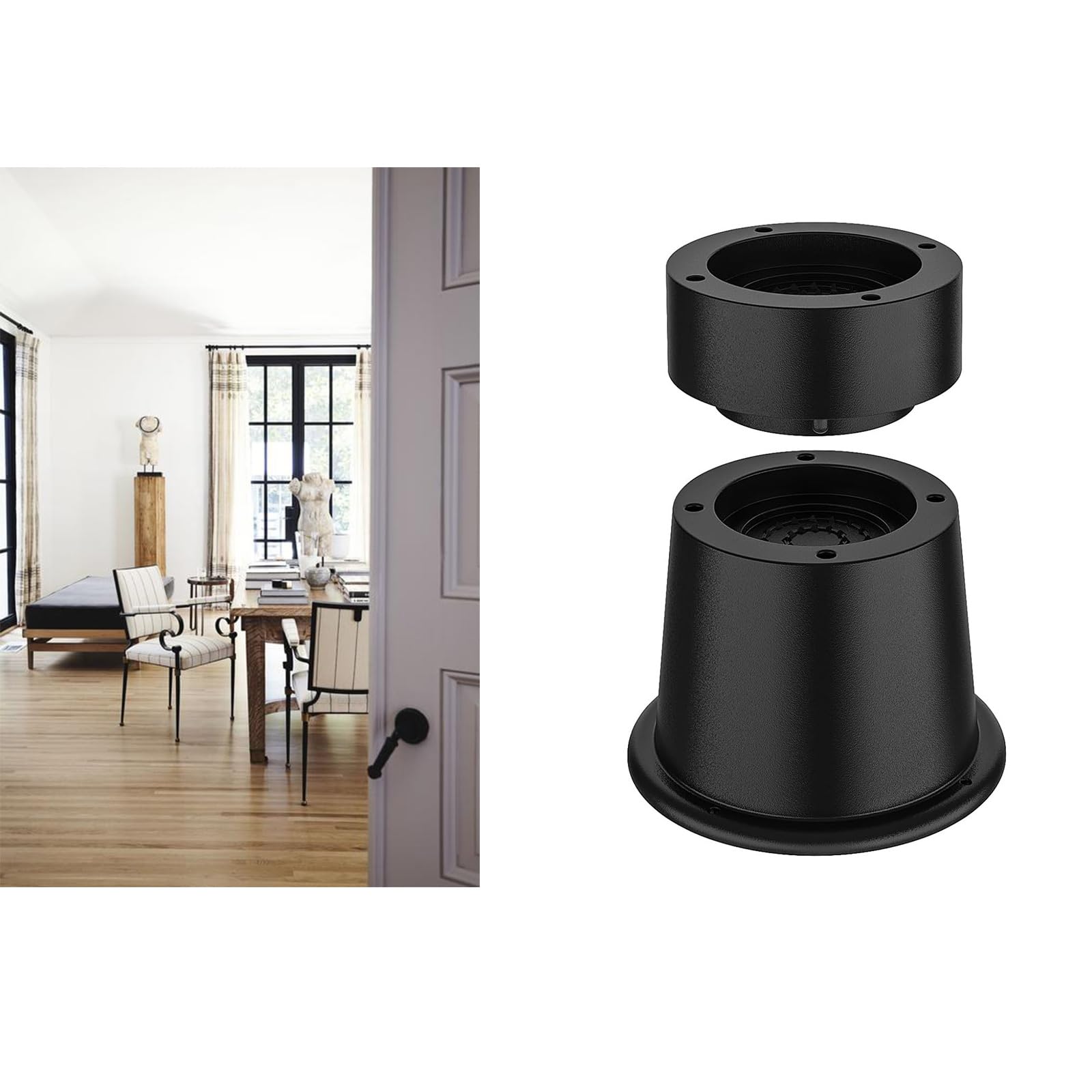 Elevadores de muebles de cama extra altos de 5 cm, portátil, de goma resistente, para sofá, mesa, cama, elevadores de patas para uso en cama