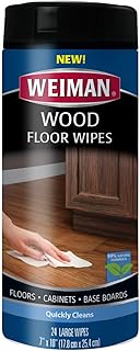 Weiman Wood Floor and Furniture Wipes - Quickly Cleans Hardwood Floors, Cabinets and Baseboards - 24 Count