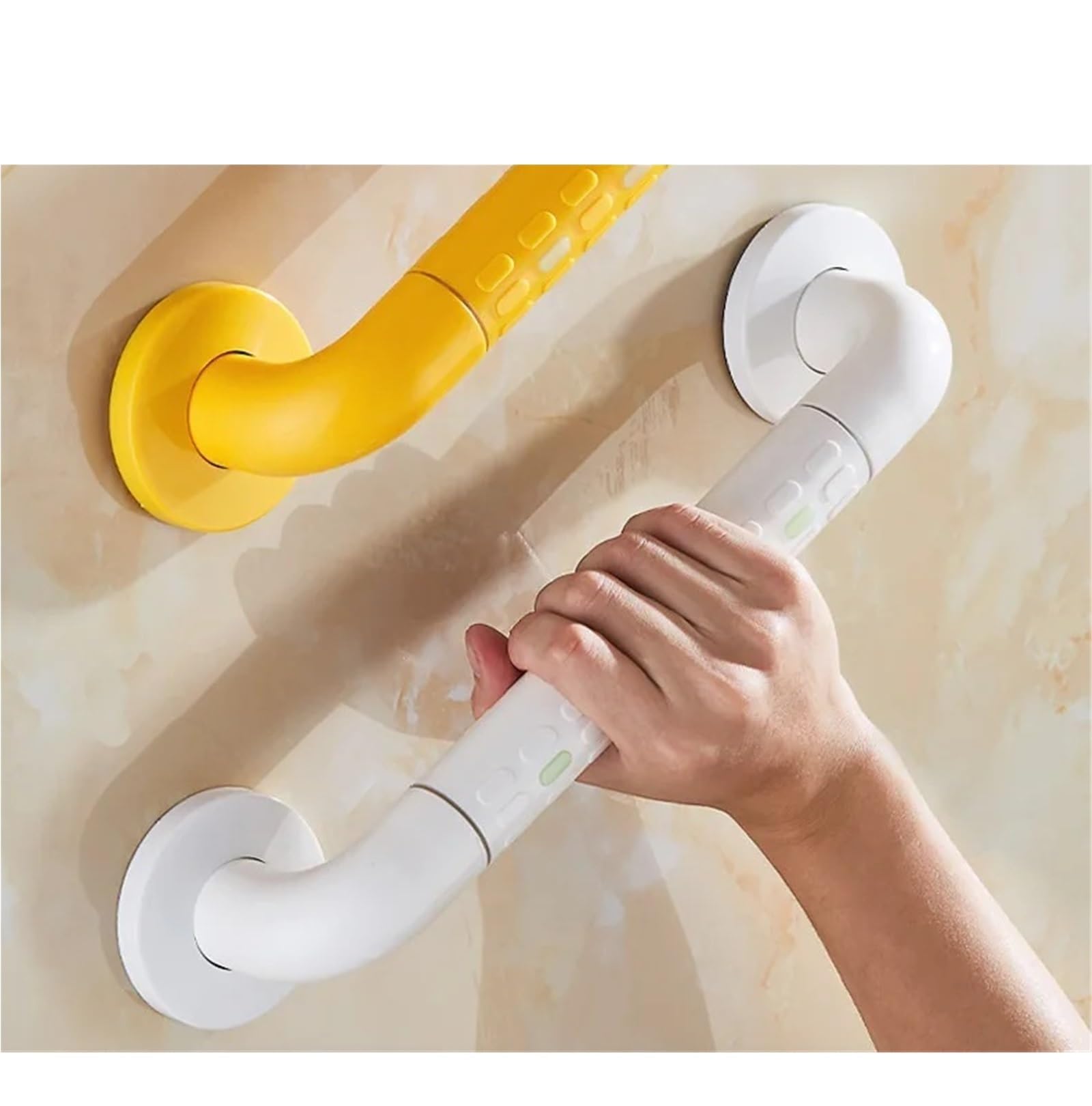 Barras de Apoyo para baños Pasamanos de baño con Agarre de Seguridad para Personas Mayores y discapacitadas, con Soporte anticaídas Que Brilla en la Oscuridad.(30Cm White)