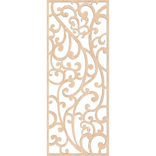 Miniatura 4 de 13 38 pulgadas de ancho x 34 38 pulgadas de alto x 14 de pulgada de alto, paneles de pared de madera de calado decorativo Woodhaven, roble rojo