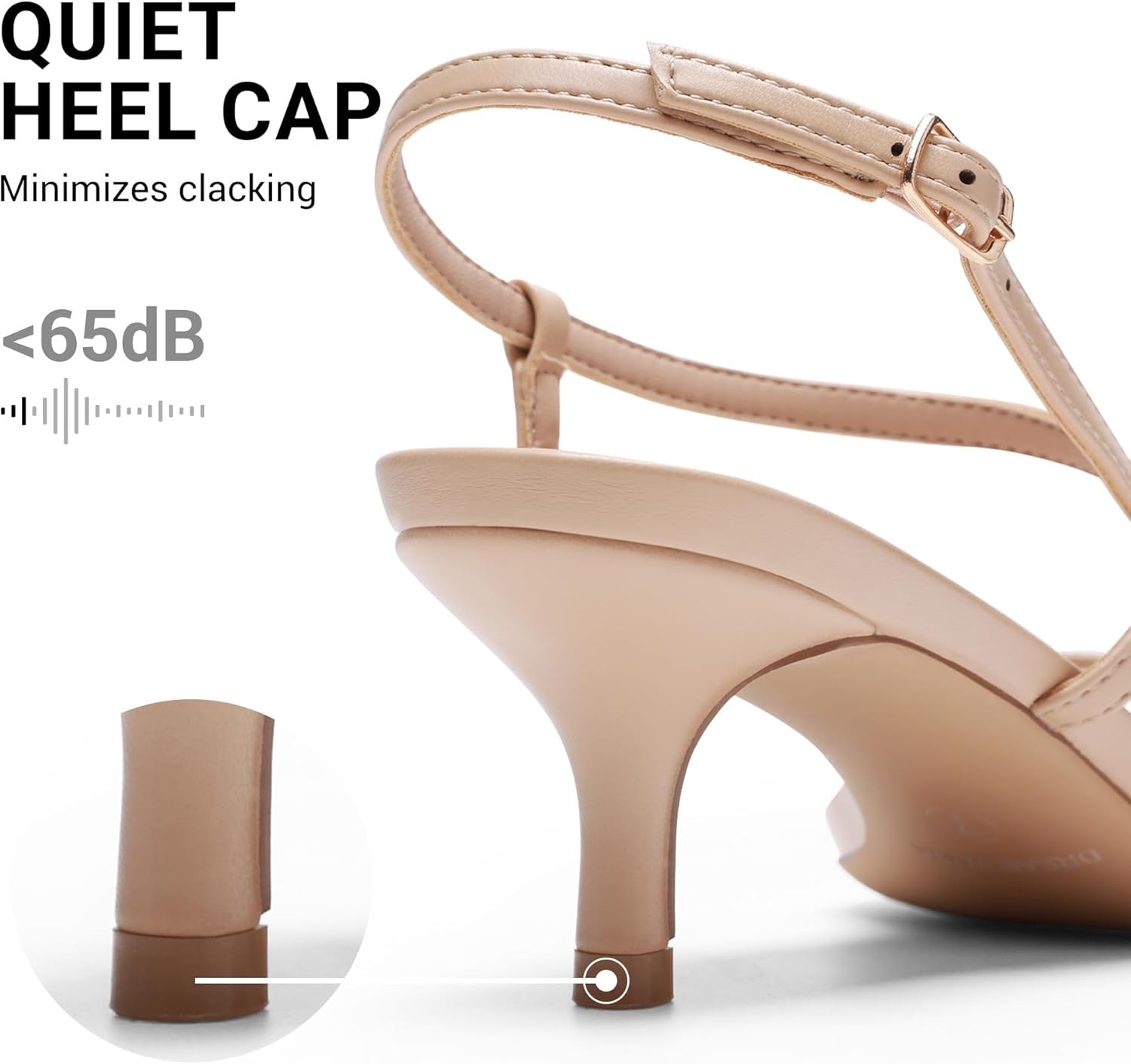 DREAM PAIRS Women's Low Kitten Heels Square Open Toe Ankle Strap Party Wedding Dressy 2.16 Inch 2026SS Sandals Shoes With Quiet Heel Cap