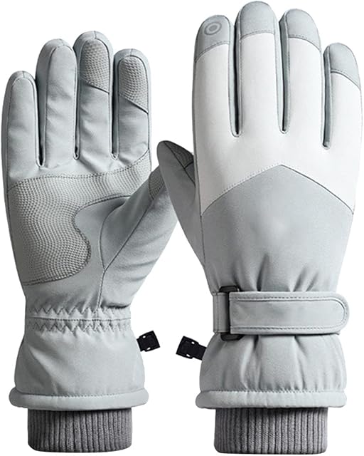 MUMEOMU Thermal Waterproof Snowboard Gloves Women Ski Gloves Winter Winter Touchscreen Gloves with Fleece Outdoor Windproof Skiing Gloves Cotton Ski Mittens Unisex For Skiing Running Cycling Hiking