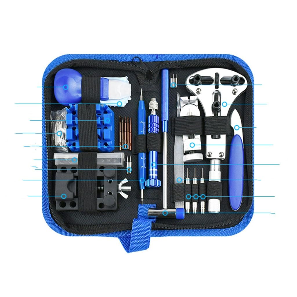 Kit de reparación de Relojes con 185 Herramientas para Quitar y reemplazar Relojes.