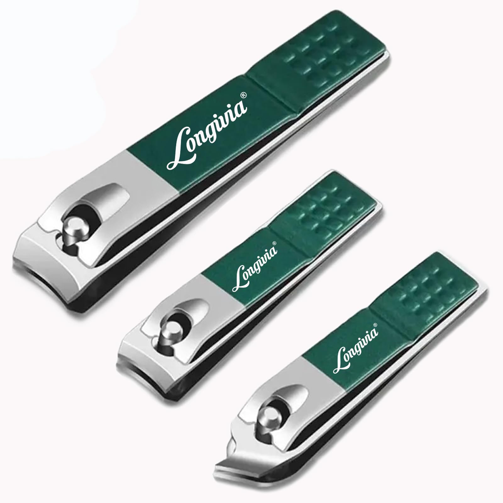 3-teiliges Nagelknipser-Set – Gebogen & Abgeschrägt, Für Finger- & Zehennägel, Aus Metall, Inkl. Schlüsselring
