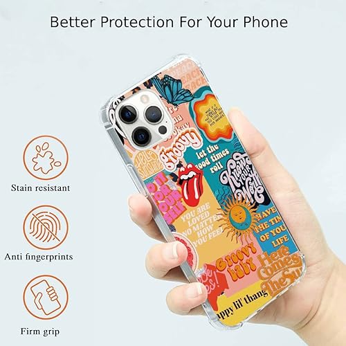 Miniatura 2 de Funda de teléfono con citas inspiradoras y estéticas de collage indie, compatible con iPhone 14 Pro Max, funda de silicona a prueba de golpes de TPU