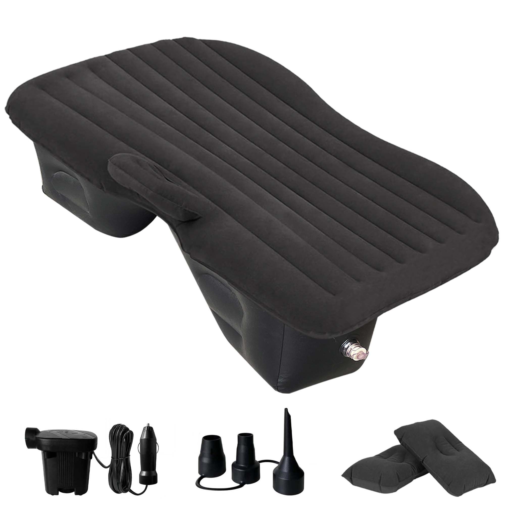 SUV Air Mattress Camping Bed - Car Mattress Back Seat Portable Foldable Car Air Bed SUV Sleeping Pad Car Bed Mattress for Sedan SUV Truck, Full(Black)