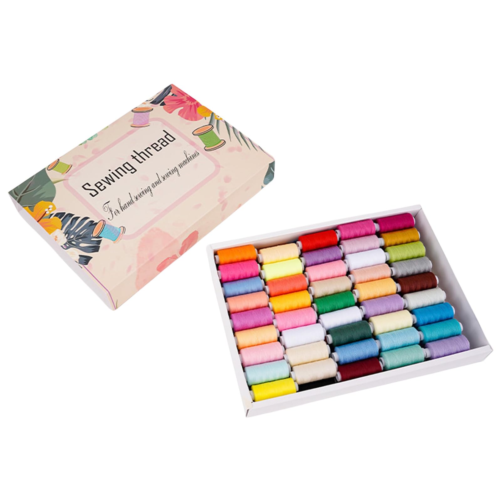 Nähgarn, 88 Spulen Polyester Nähgarn für maschinelles Handnähen, 400 Yards Spule, Polyester Stickerei