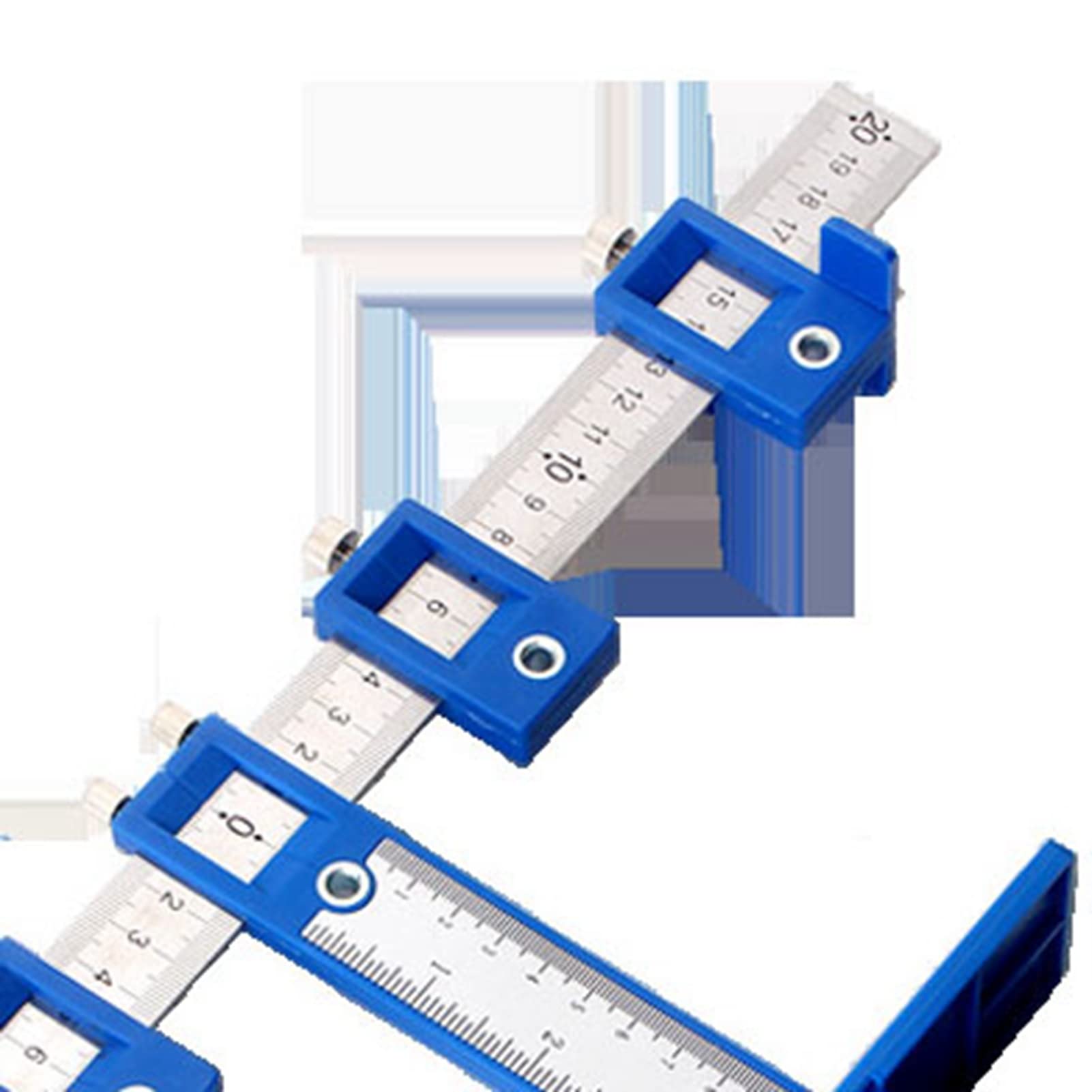 Guida per Foratura Rimovibile, Localizzatore Di Punch Regolabile Localizzatore Di Punzoni per Legno, Guida Di Foratura Jig Armadietti Dima Di Posizionamento per Installazione Maniglie Di Armadi