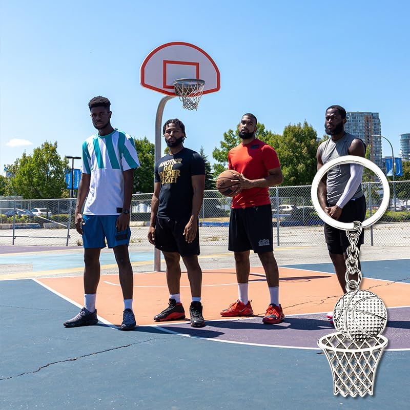 Miniatura 6 de Llavero de aro de baloncesto, regalos para hombres, niños, regalos de cumpleaños para hijo, nieto, regalo de Navidad para hija y nieta