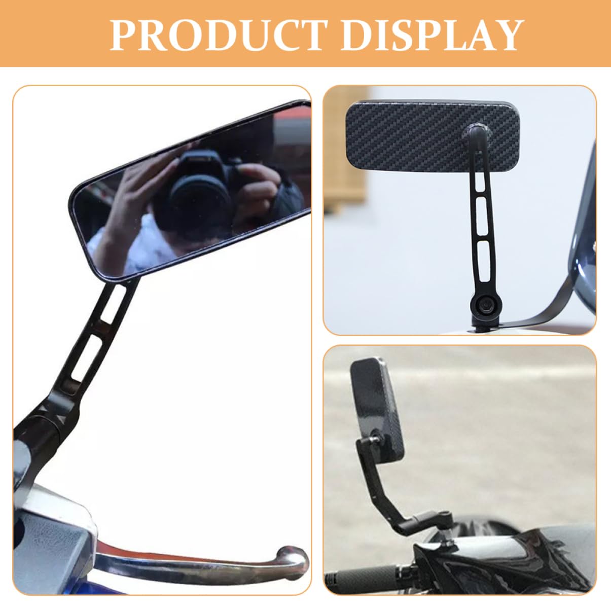 1 Set Specchietti Retrovisori per Design Antiriflesso Regolabili per Sicurezza e Comfort Retrovisori per Scooter e Ciclomotori
