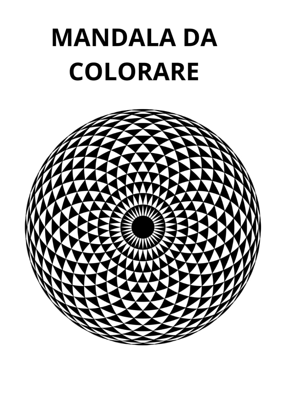 MANDALA DA COLORARE