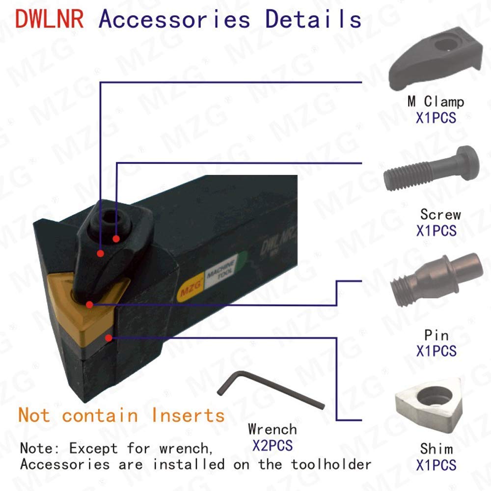 CNC-Drehmaschine DWLNR2525M08 Vollhartmetalleinsätze Fräserhalter Schneiden Bearbeitung Externe Drehwerkzeuge