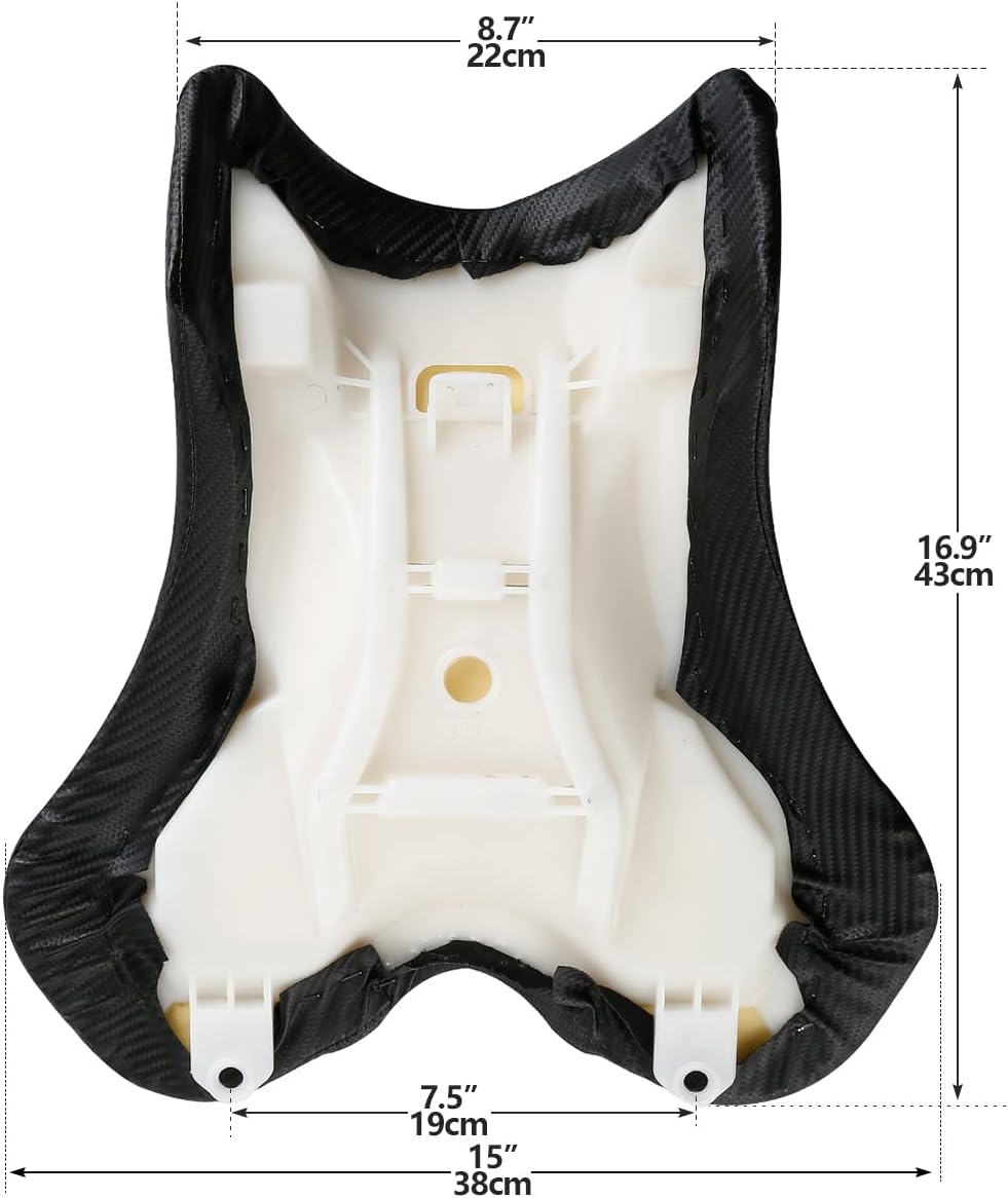 Green-L Motorcycle Rider&Passenger Seat Pillion Cushion Set Fit for Yamaha YZF-R1 2004-2006 (Set A)