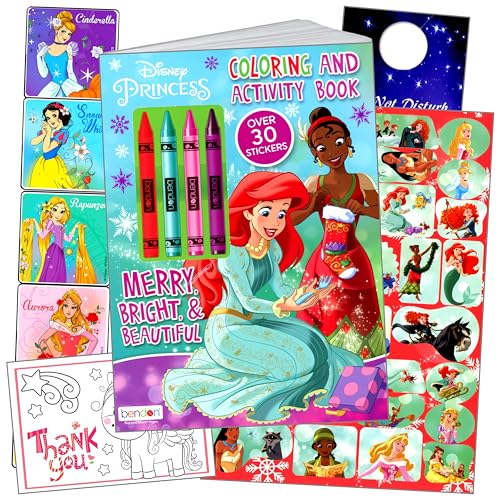 Image of Disney Princess Coloring Book Stickers Activity Set with Disney Princess Stickers, Reward Sticker Set, and More