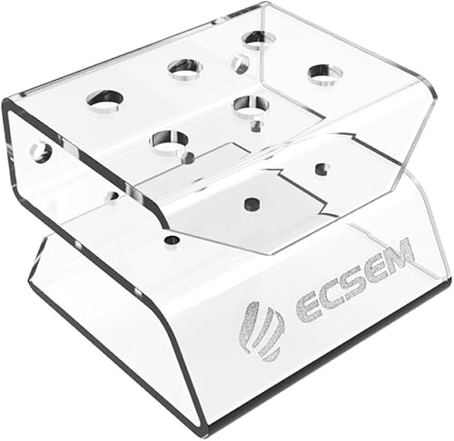 Miniatura 3 de ECSEM - Soporte de acrílico transparente para dardos, soporta 6 dardos de acero y punta suave (soporte para dardos de pared y soporte de escritorio