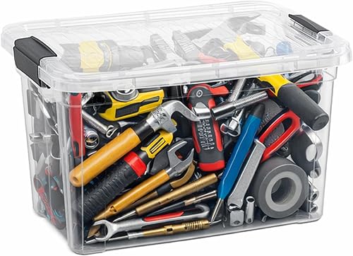 Miniatura 13 de Superio Caja de Almacenamiento Transparente con Tapa, Contenedor de Plástico para Organizar, Caja Apilable, Libre de BPA, No Tóxico, Sin Olor